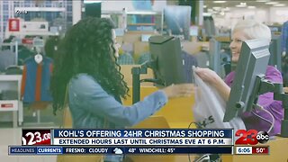 Kohls 24-hr shopping till Christmas