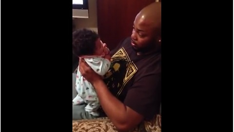 Adorable Baby Engages In A Hilarious Argument With Daddy
