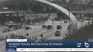 Border travel restrictions extended at least another month