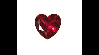 Czochralski Pulled Ruby Heart Shape