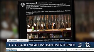 California assault weapons ban overturned