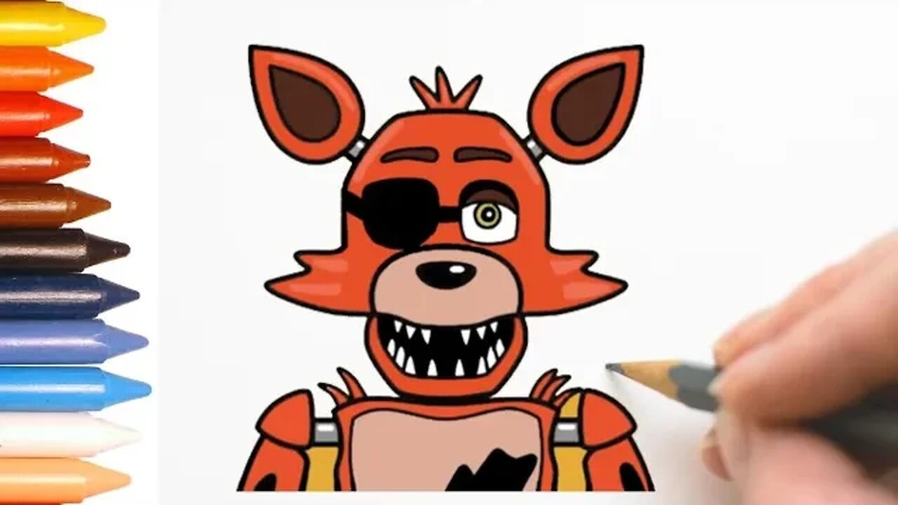 COMO DESENHAR FOXY FIVE NIGHTS AT FREDDY S FÁCIL