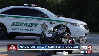 Motorcyclist killed in North Fort Myers crash