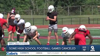 Some high school football games canceled