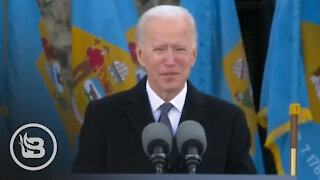 Biden Immediately Starts Bawling His Eyes Out in Speech Before Inauguration