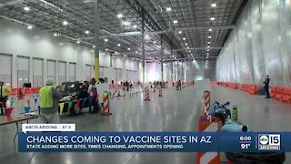 Changes coming to vaccine sites in Arizona