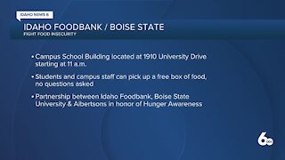 Idaho Foodbank distributing food boxes at Boise State Tuesday