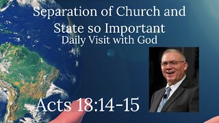 Acts 18:14-15, Separation of Church and State