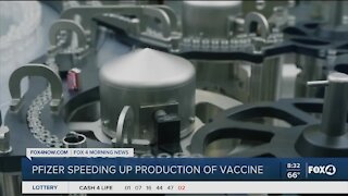 Pfizer speeds up production of vaccine