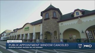Publix vaccination scheduling canceled