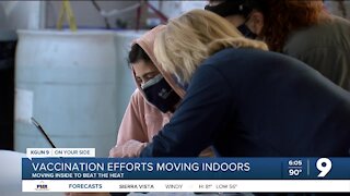 Vaccination effort moving indoors