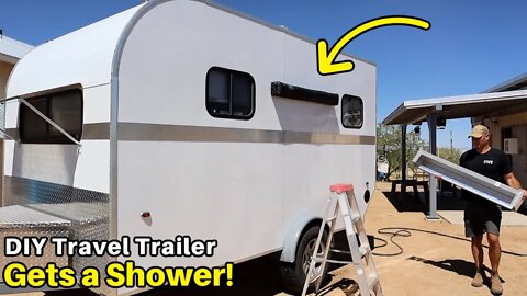 DIY Travel Trailer Project....Finally Gets a Shower!