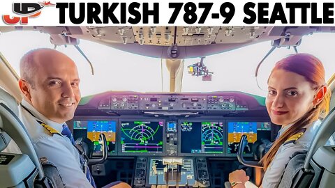 Turkish Airlines Inaugural Boeing 787 Cockpit Flight to Seattle