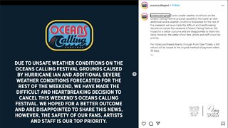 Hurricane Ian forces Ocean City to cancel 3 day Oceans Calling music festival