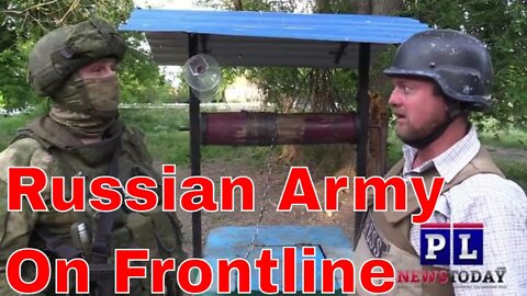 Russian Army Patrolling A Frontline Village Near Ukrainian Army Positions