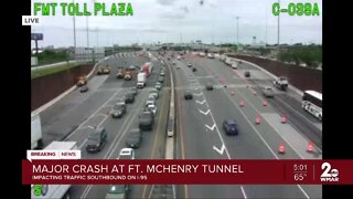 Multi-vehicle crash causes major delays at Fort McHenry Tunnel