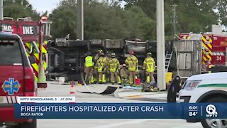 Palm Beach County Fire Rescue engine involved in crash