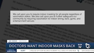 Group of San Diego County doctors advocating for local indoor mask mandate