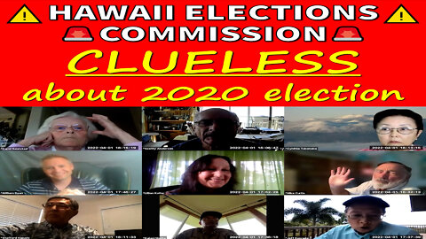 Hawaii Elections Commission CLUELESS ABOUT 2020 ELECTION