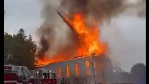 Historic Massachusetts Church On Fire After Hit By Lightning