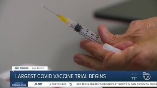 Largest COVID vaccine trial begins