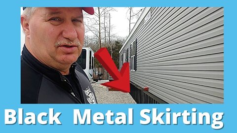 Mobile Home Skirting Installation - Black Metal Skirting
