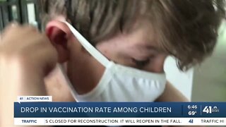 Drop in vaccination rates among children