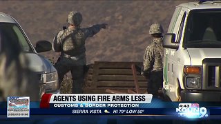 Border agents using firearms less