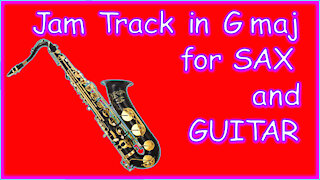 379 aaa JAZZ FUSION Jam Track in Gmaj for SAX and GUITAR