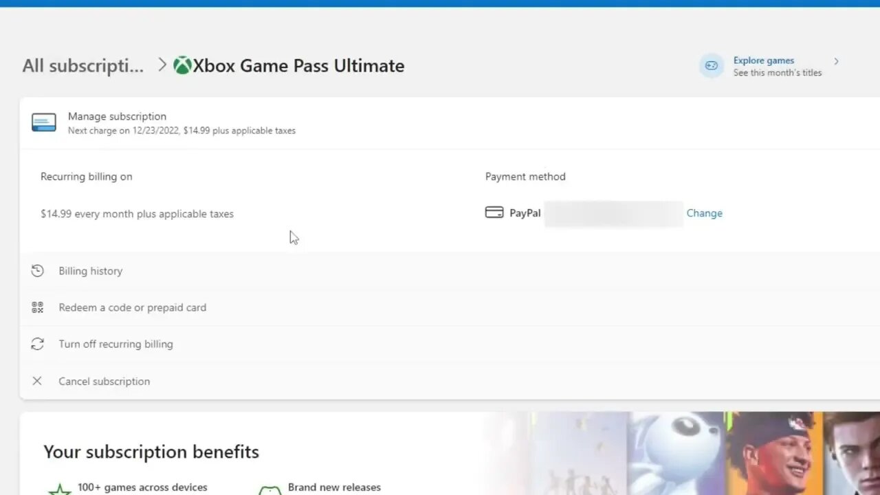 How do I cancel Gamepass?