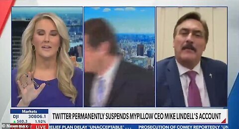 NEWSMAX TRIES TO STIFLE MIKE LINDELL, ANCHOR WALKS OFF SET