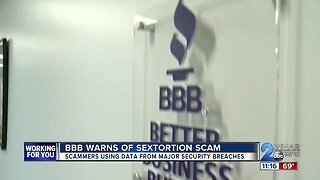 BBB warns about sextortion scam