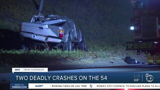 2 dead in 2 separate crashes on SR-54