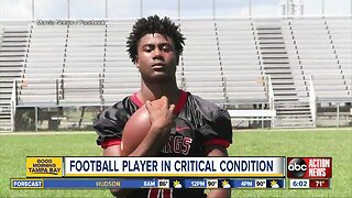 Family, friends praying for Northeast High football player in ICU