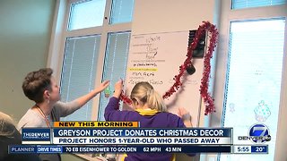 Greyson Project donates Christmas decor