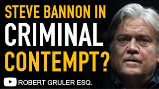 January 6 Select Committee Promises Bannon Criminal Contempt Referral