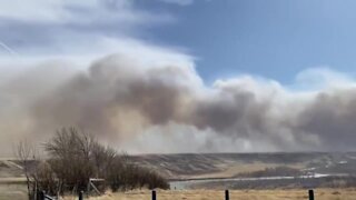 High winds in southern Alberta contribute to spreading wildfire near Calgary