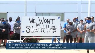 Detroit Lions players stand together after Jacob Blake shooting: 'Football is not important today'