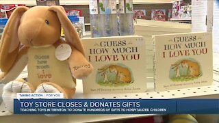 Toy store closes and donates all their toys