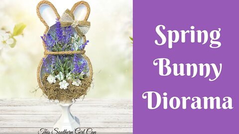 Easter Crafts: Spring Bunny Diorama | Spring Decor DIY | Easy Spring DIY