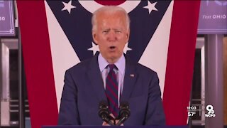 Joe Biden delivers remarks at campaign stop inside Cincinnati's Union Terminal