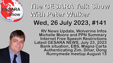 2023-07-26, GESARA Talk Show 141 - Wednesday
