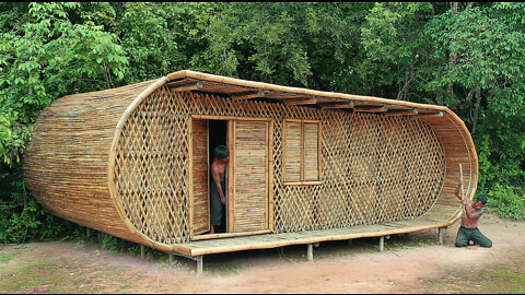 Building The Most Creative Luxury Bamboo Villa And Décor Indoor and Roof With Simple Tool