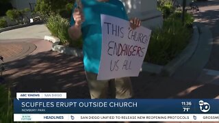 Scuffles erupt outside of Ventura County church