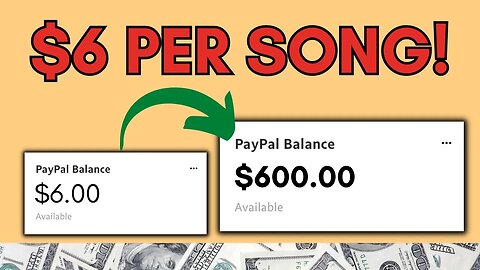 EARN $6 PER SONG PAYPAL MONEY (Make Money Online 2023)
