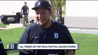 Miguel Cabrera speaks during first Tigers full-squad workouts