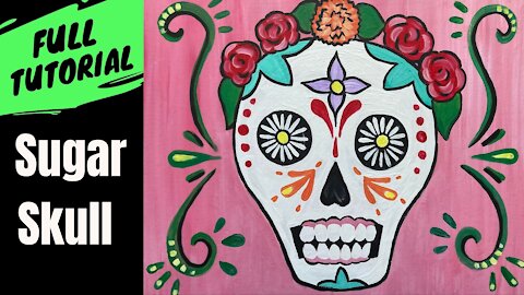 Sugar Skull - Day of the Dead sugar skull painting tutorial