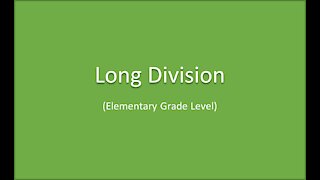 Math-Long Division