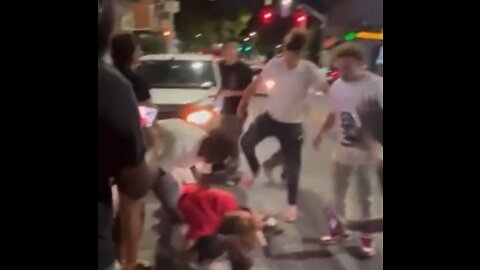 Jaw-dropping video shows brutal brawl taking over Baltimore streets