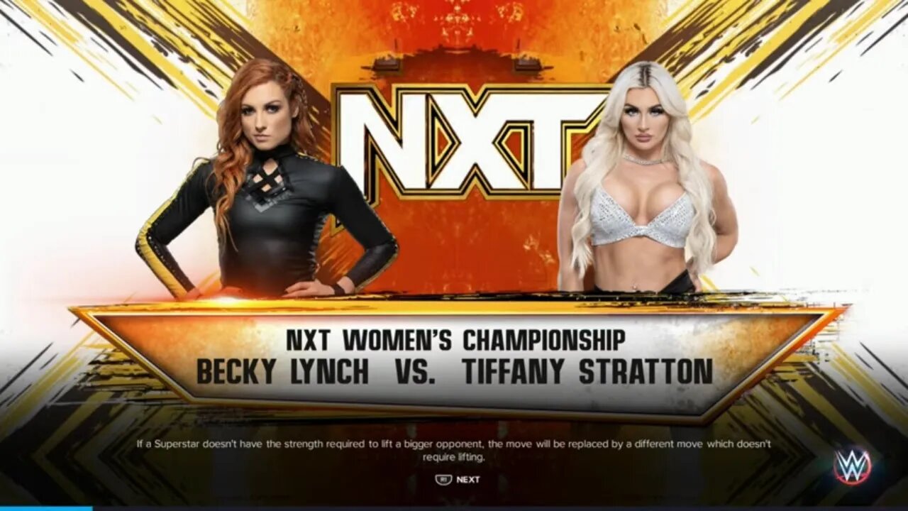Nxt Becky Lynch Vs Tiffany Stratton For The Nxt Womens Championship 3338